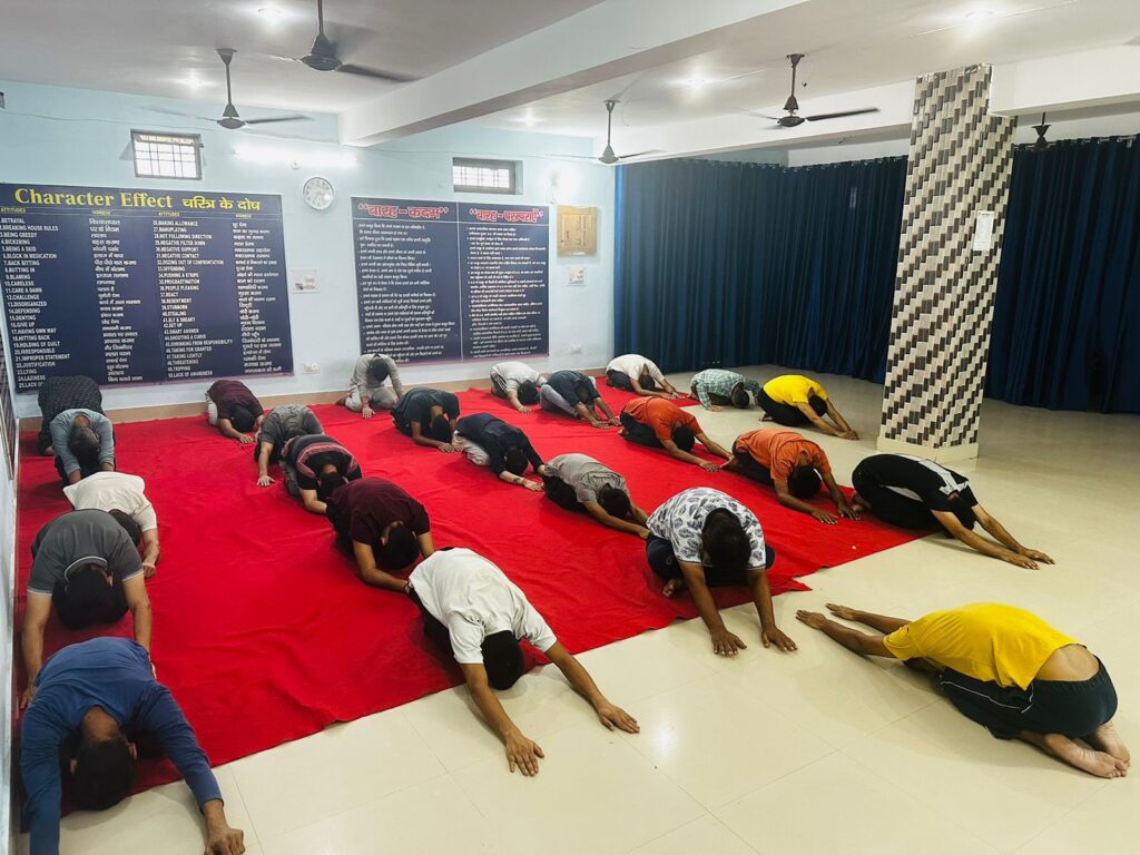 Yoga Session3 at aarogya nasha mukti kendra