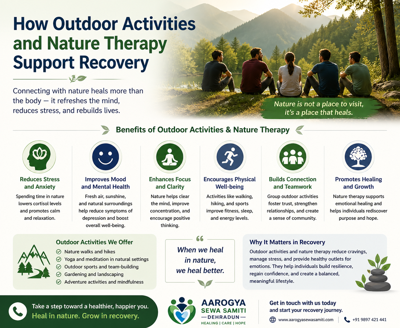 How Outdoor Activities and Nature Therapy Support Recovery