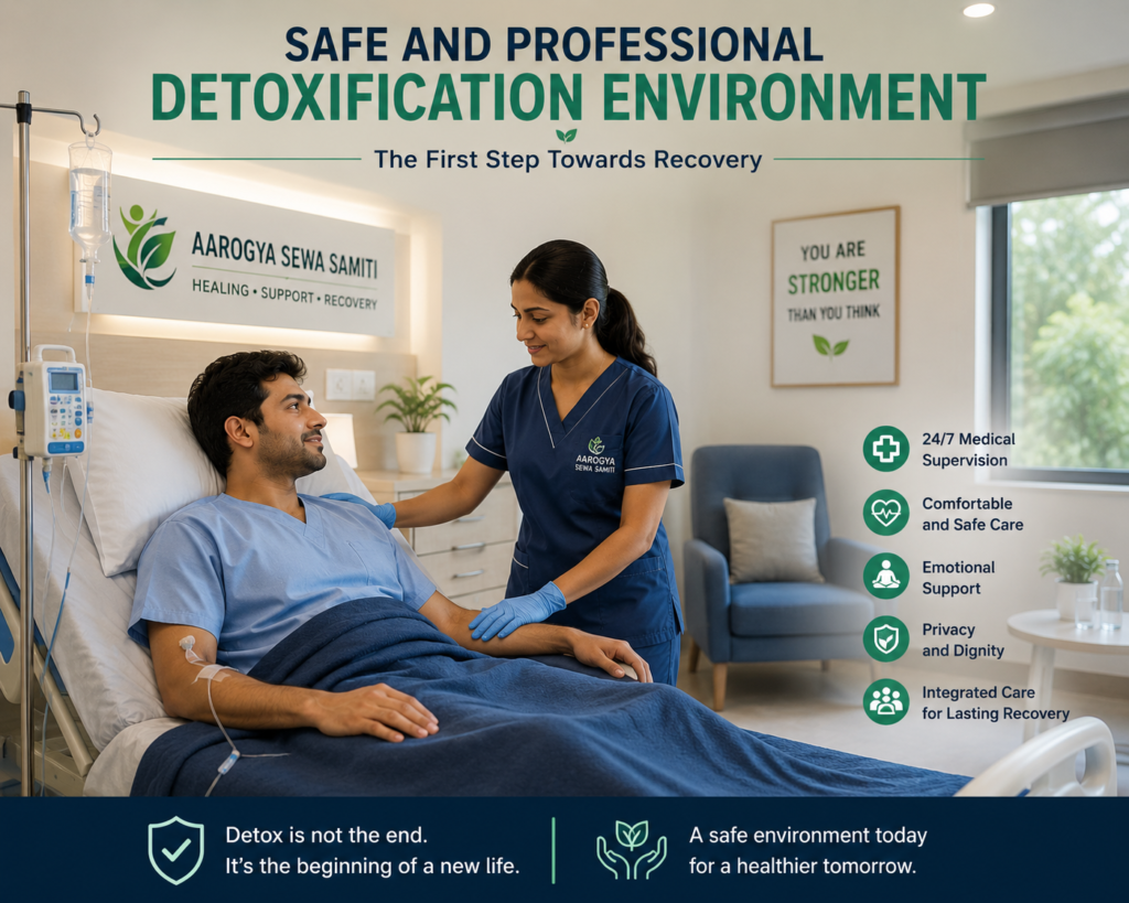 Safe detoxification services at a rehabilitation centre help individuals begin addiction recovery with professional support.