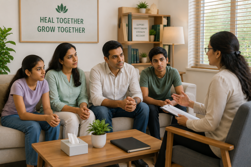Family counseling strengthens communication, rebuilds trust, and creates a supportive foundation for lasting recovery from addiction.