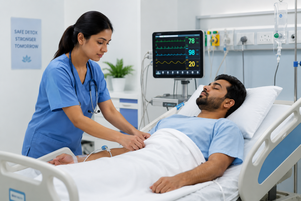 Continuous monitoring helps prevent complications during alcohol withdrawal.