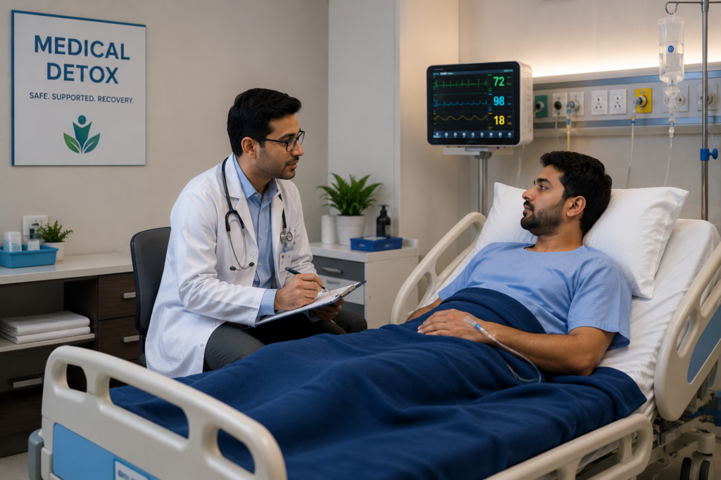 Medical detox provides a safe environment for managing alcohol withdrawal symptoms.