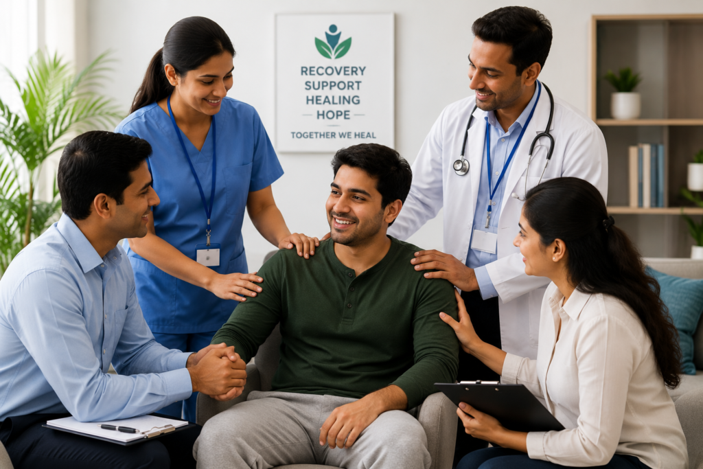 A dedicated rehabilitation team provides continuous support throughout the recovery journey.