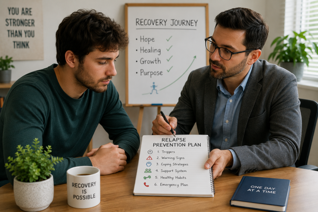 Early support and relapse prevention planning help individuals stay focused on recovery.