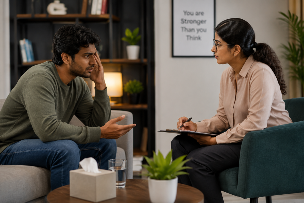 A supportive counselling session can help individuals understand stress, manage anxiety, and develop healthier coping strategies on the path to addiction recovery.